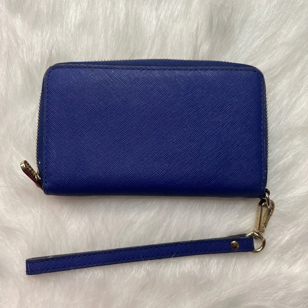 Michael Kors Est 1981 Wallet Royal Blue- Leather